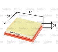 Valeo Filtro Aria 585097