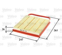 VALEO 585259 Filtro aria per SKODA,VW