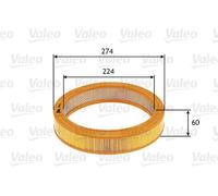 VALEO 585619 Filtro aria per AUDI,BMW,CHEVROLET,CITROËN,FORD,SEAT,SKODA,UAZ,VW