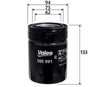 Valeo 586091 Filtro Olio
