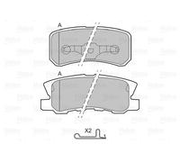 VALEO 598520 Kit pastiglie freno, Freno a disco per CHRYSLER,CITROËN,DODGE,FIAT,