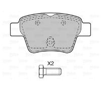 VALEO 598702 Kit pastiglie freno, Freno a disco per CITROËN,PEUGEOT