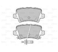 VALEO 598849 Kit pastiglie freno, Freno a disco per HONDA