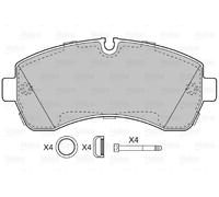 VALEO 598881 Kit pastiglie freno, Freno a disco per MERCEDES-BENZ,VW