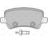 VALEO 598928 Kit pastiglie freno, Freno a disco per FORD,LAND ROVER,VOLVO,VOLVO