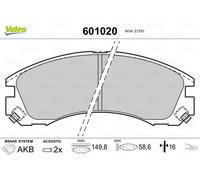 VALEO 601020 Kit pastiglie freni Anteriore adatto per PEUGEOT 4007 (VU, VV)