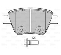 VALEO 601137 Kit pastiglie freno, Freno a disco per AUDI,SEAT,SKODA,SKODA (SVW),