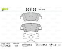 VALEO 601139 Kit pastiglie freni Posteriore per HYUNDAI TUCSON (JM)