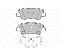 VALEO 601139 Kit pastiglie freno, Freno a disco per GEELY,HYUNDAI,KIA,SSANGYONG