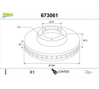 VALEO 673061 Disco freno per BMW