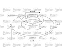 VALEO 675401 Disco freno per RENAULT