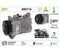 VALEO 690714 Compressore, Climatizzatore per VOLVO