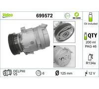 VALEO 699572 Compressore, Climatizzatore per OPEL,VAUXHALL