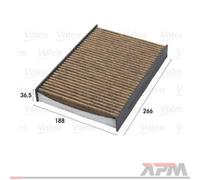 Valeo 701000 Filtro Aria Interna Per Peugeot 508 SW I 8E 508 I 8D