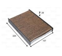 VALEO 701034 Filtro abitacolo per FIAT 500X (334) 500L (351, 352) Filtro carboni