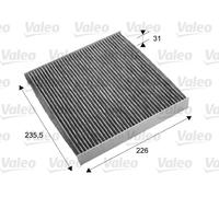 Filtro aria abitacolo Valeo PROTECT 715678 Filtro anti polline al carbone attivo Protezione contro il polline, la polvere, i batteri, i gas e i cattivi odori