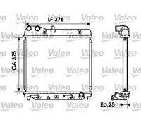 Valeo Radiatore motore 734218 – alette di raffreddamento saldate – per Honda Jazz II