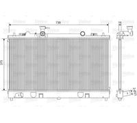 VALEO 734410 Radiatore, Raffreddamento motore per MAZDA