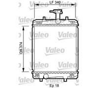 VALEO 735072 Radiatore, Raffreddamento motore per CITROËN,PEUGEOT,TOYOTA