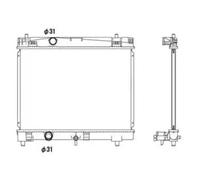 Valeo Radiatore 735445 Raffreddamento motore alette saldate per Toyota Yaris