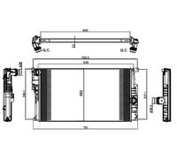 VALEO 735451 Radiatore motore per BMW 1 Schrägheck (F20) 3 Limousine (F30, F80)