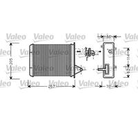 VALEO 812283 scambiatore riscaldamento abitacolo lunghezza rete 195 mm