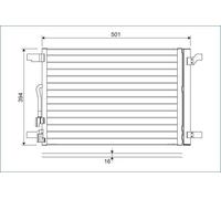VALEO 814301 Condensatore climatizzatore per VW Golf VII Hatchback con