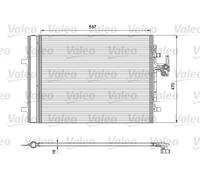 Condensatore radiatore climatizzazione R 134a 814318 VALEO per VOLVO LAND ROVER