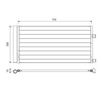 Condensatore radiatore climatizzazione R 134a 814378 VALEO per RENAULT LATITUDE
