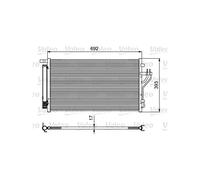 Valeo 814485 Aria Condizionata Condensatore AC Alluminio 692mm 393mm 17mm