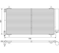 VALEO 817740 Condensatore, Climatizzatore per CITROËN,PEUGEOT