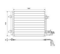Condensatore radiatore climatizzazione R 134a 817806 VALEO per VW TOURAN