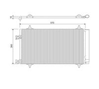 Valeo 818171 Condensatore Aria Condizionata Per Peugeot 307 3A/C Citroën DS