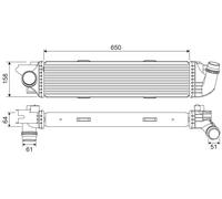 VALEO 818299 Intercooler per FIAT,OPEL,RENAULT,VAUXHALL