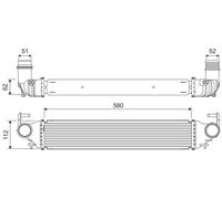 VALEO 818312 Intercooler per FIAT 500X (334) per JEEP Renegade SUV (BU, B1)