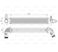 Radiatore intercooler 818338 VALEO per AUDI SEAT SKODA VW