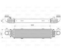 Radiatore intercooler 818631 VALEO per MERCEDES-BENZ CLASSE E CLASSE C Coupé CLS