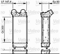 VALEO 818837 intercooler aria turbo 308 / C4 Picasso 5 Places Rsu