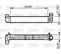 VALEO 818870 intercooler aria turbo Rsu New Megane/Scenic 2.0 16V/1.9Dci/2.0