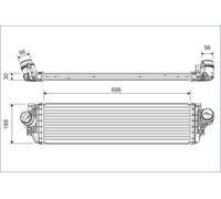 VALEO 822929 Intercooler per FORD