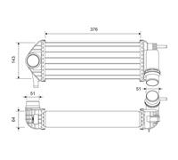 VALEO 822948 Intercooler per MERCEDES-BENZ,RENAULT