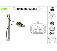 VALEO 850488 Alzacristallo elettrico per FIAT Scudo Kastenwagen (220) Anteriore