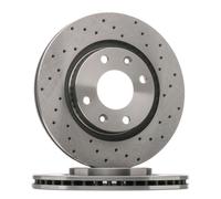 Valeo Disco freno 886695 Anteriore Ø266 mm forato e ventilato Spessore 22 mm 2 pezzi per PEUGEOT