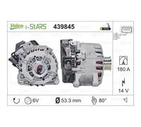 VALEO Alternatore 180A 14V con Puleggia per Citroën Berlingo B9 C5 III Break TD