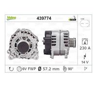VALEO Alternatore 230A 14V con Regolatore Integrato per Porsche Cayenne