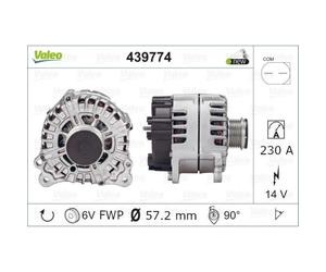 VALEO Alternatore 230A 14V con Regolatore Integrato per Porsche Cayenne