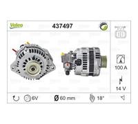 VALEO Alternatore Generatore 100A 14V Per Honda Civic VII Hatchback