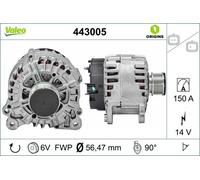 VALEO Alternatore Generatore 150A 14V Per Renault Clio IV 1.5 dCi 90