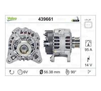 VALEO Alternatore Generatore 95A 14V Per Dacia Duster Logan MCV 4-Punti