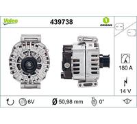 Valeo alternatore per MERCEDES-BENZ CLASSE C 180 CDI 439738